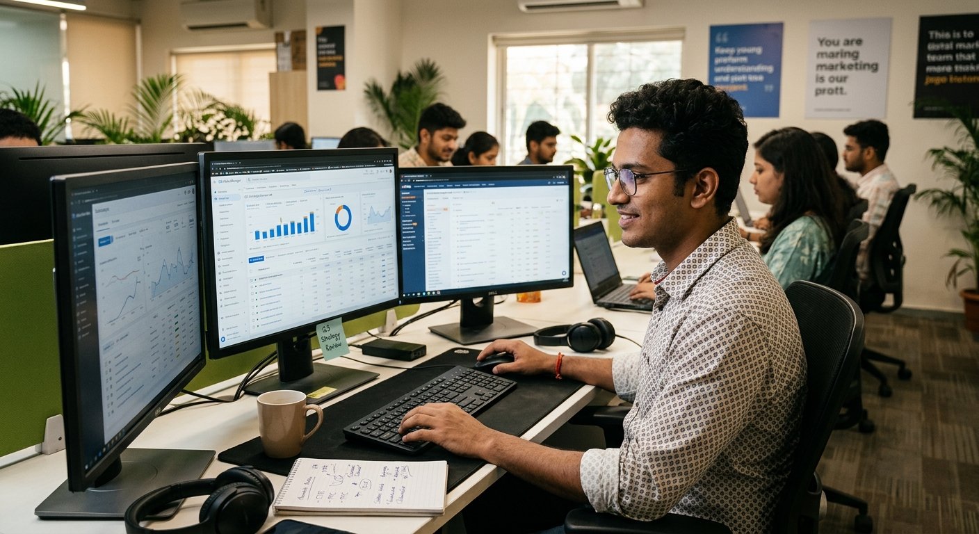 Futuristic AI Workspace